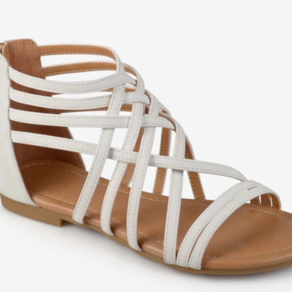 Journee Collection Shoes - New Never Worn Journee Collection Hanni White Gladiator Sandals Size 7.5